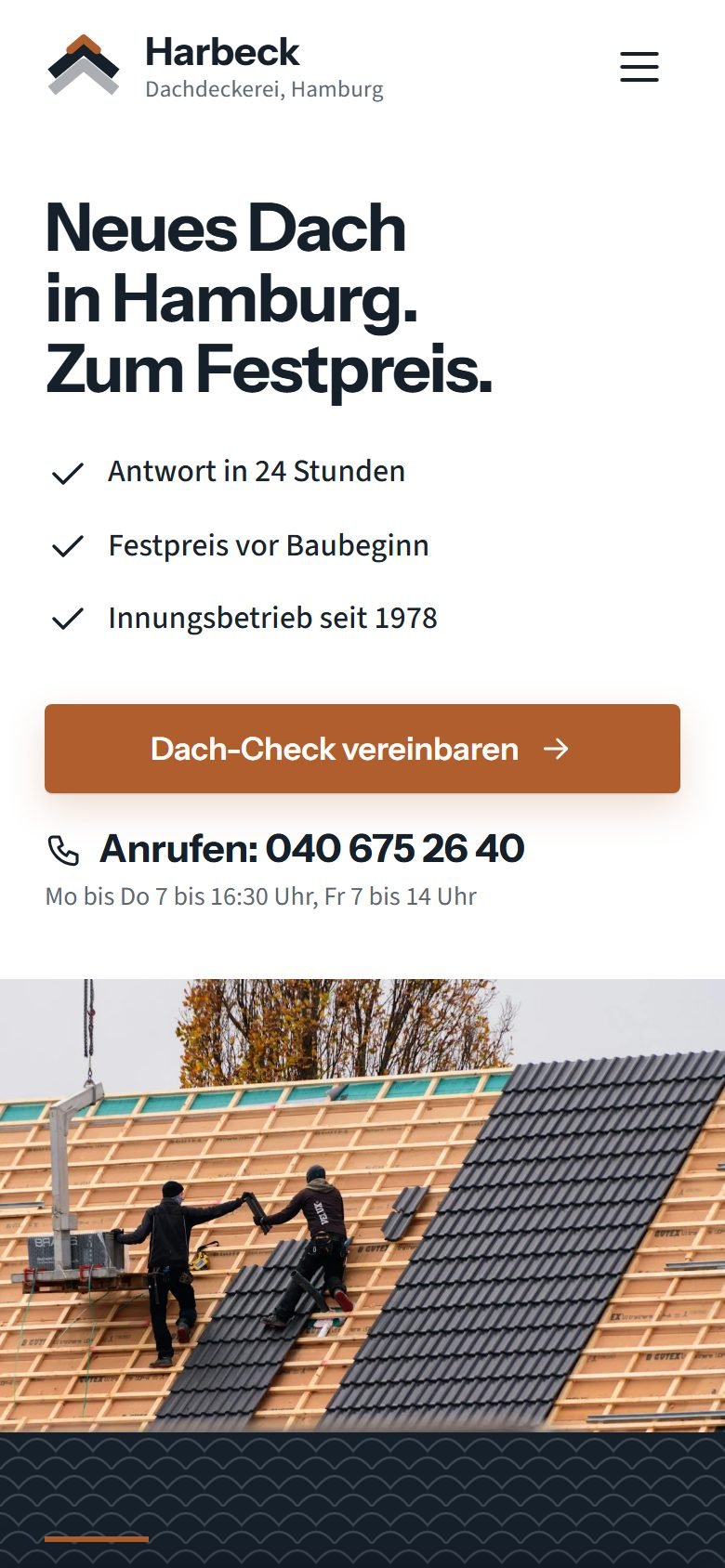Dieselbe Seite am Handy