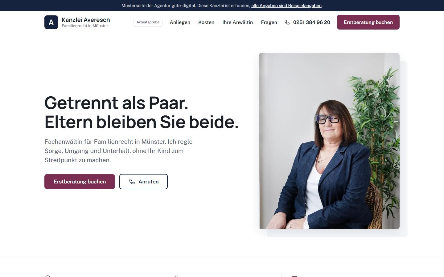 Anwaltskanzlei für Familienrecht in Münster am Rechner
