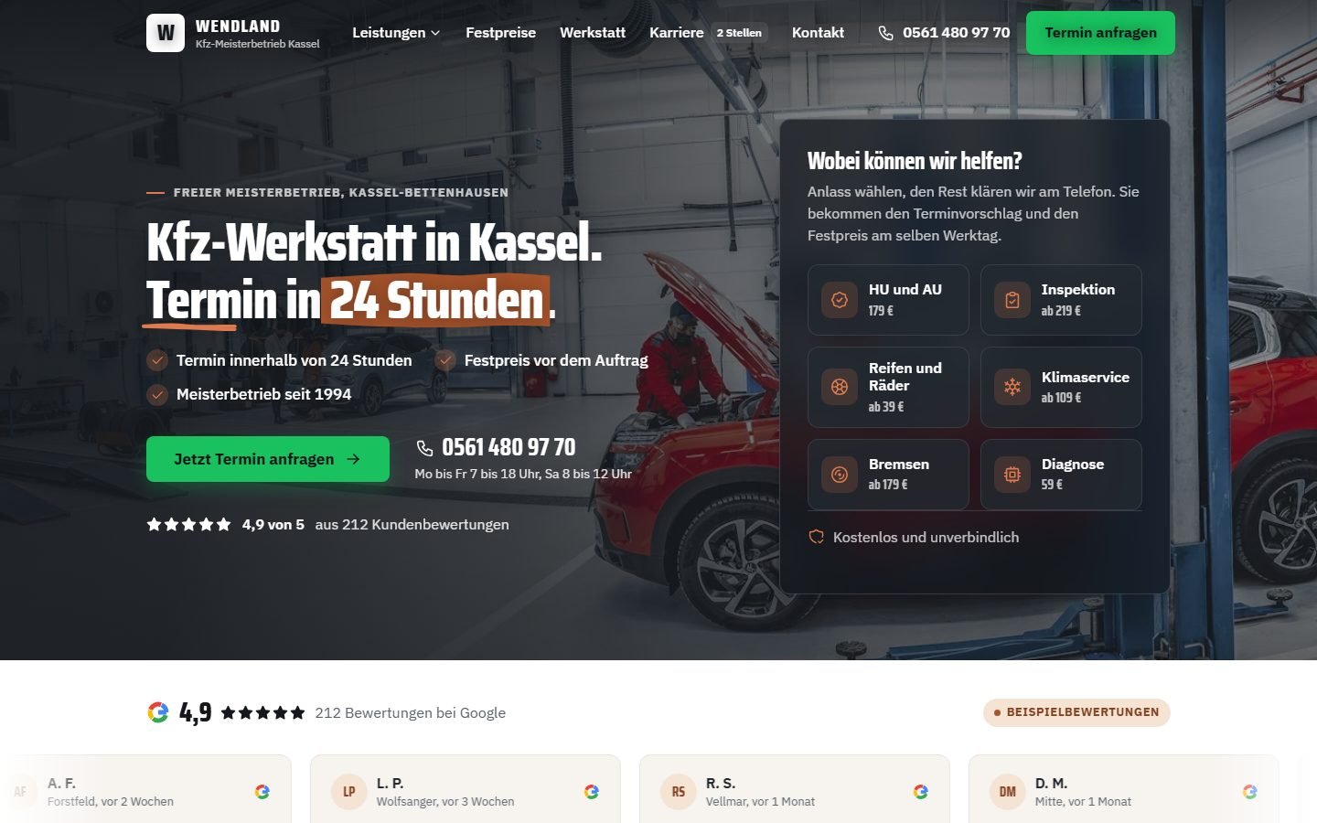 Kfz-Werkstatt Kassel am Rechner